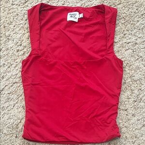 Princess Polly Red Square Neck Tank